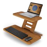 Generic Standing Desk Attachment, Standing Desk, Laptop Stand, Standing Desk Stand, Lectern, Desk Attachment, Height Adjustable, Made in the EU, Brown