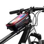 Bike Frame Bag, Waterproof Bike Pouch Bag, Bicycle Phone Holder Mount, Bicycle Bags Cycling Front Top Tube Pouch, Bicycle Touch Screen Storage Bag, for 4.7''-6.2'' iPhone Samsung and Other Smartphone