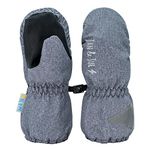 Jan & Jul Waterproof Cozy Mittens for Baby Boys and Girls (Heather Grey, XS: 0-2Y)