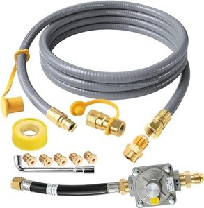 Upgraded Propane to Natural Gas Conversion Kit for Weber Genesis, Genesis II, Spirit, Spirit II Grills, 10FT Natural Gas Hose with Regulator for Genesis, Genesis II, Spirit, Spirit II Grills