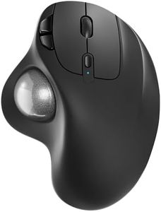 Nulea M501 Wireless Trackball Mouse, Rechargeable Ergonomic, Easy Thumb Control, Precise & Smooth Tracking, 3 Device Connection (Bluetooth or USB Receiver), Compatible for PC, Laptop, Mac, Windows.