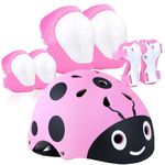 Kids Bike Helmet Set, Toddler Helmet for Boys Girls Age 2-8 8-14 with Knee Elbow Pads Wrist Guards for Bike Skating Skateboard Rollerblading Scooter