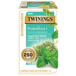 Twinings Probiotic Peppermint & Fennel Flavoured Herbal Tea, 250 Million CFUs per Cup Caffeine-Free, Promotes Gut Health, 18 Count (Pack of 6) | Enjoy Hot or Iced