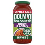 Dolmio Bolognese Onion and Garlic Pasta Sauce Family Size Jar 675g