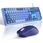 MageGee Gaming Keyboard and Mouse Combo, K1 RGB LED Backlit Keyboard with 104 Key Computer PC Gaming Keyboard for PC/Laptop (Blue)