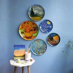 RITUALISTIC Van Gogh Wall Plates Set of 5 | Wall Arts For Home Decoration, Living Room, Bedroom, Office Decor, Cafe, Restaurant | Aesthetic Room Decor Items | Show Pieces For Home Decor