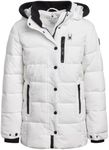 Spyder Girls' Long Length Puffer Jacket - Warm Quilted Puffer Bubble Coat Insulated Winter Parka Jackets for Girls (7-16), Size 7-8, White