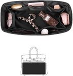 KINGS IN BAG Organizer Insert for Hermes Bags, Luxury Bags Storage with Silk, Fits Birkin 35 Bags, Lightweight Shaper with Multiple Pockets for Daily Use (Black, Birkin35)