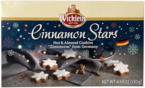 Wicklein Zimtsterne Cinnamon Star Cookie - Nuss-sterne German Holiday Cookies - With Nuts & Almonds, 5.29 oz