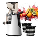 Nebula Grande Cold Press Slow Masticating Juicer for Whole Fruits – Ideal for Effortless Homemade Juices from Fresh Fruits and Vegetables - 45RPM with a 5-Year Warranty (Silver)