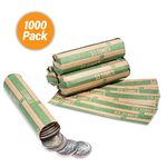 1000 Flat Coin Wrappers, Dimes Coin Holder, Convenient Dime Storage Coin Wrapper - 1000 Pack