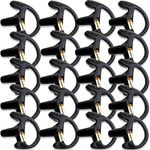 Lsgoodcare 20Pcs Replacement Earmold Earbud Left Ear for Two Way Radio Acoustic Coil Tube Earpiece - Silicone Walkie Talkie Earmould Ear Buds Black Medium Soft Ear Piece