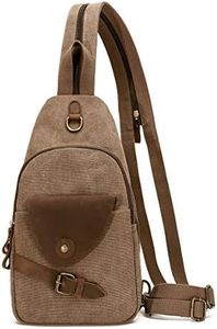 KL928 Canvas Sling Bag Crossbody Backpack Shoulder Casual Rucksack for Men Women