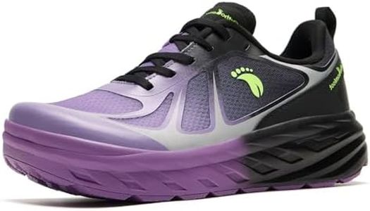 Women's Orthopedic Diabetic Breathable Wide Walking Shoes: Plantar Fasciitis Heel Spur Arch Support Pain Relief Tennis Shoes, Achilles Tendonitis Gowalk Dressy Sneakers Black Purple Size 7