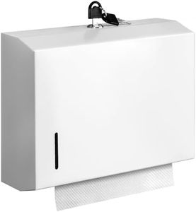 Wall Mounte Commercial Paper Towel Dispensers, 10.4" L x 3.3" D x 8.3" H, Stainless Steel C-Fold Multifold Hand Paper Tissue Holder with Lock