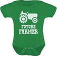 TeeStars - Future Farmer - Cute Baby Grow Vest Farmers Babies Gift Baby Bodysuit Newborn Green