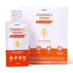 Zooki Liposomal Vitamin C 1000mg Liquid – 4X Higher Absorption – Great Taste, Sugar Free, Vegan – Alternative to High Strength Vitamin C Tablets – Immune System – Energy (Citrus Orange, 30 Servings)