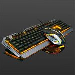 Yellow Keyboard and Mouse Combo for