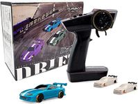 Flycolor Turbo Racing C63 1:76 Scale Drift RC Car with Gyro Mini Full Proportional RTR 2.4GHZ Remote Control 2 Replaceable Body Shell(Lake Blue)