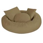 FAMKIT Newborn Photography Props, Baby Photo Props,4 PCS Ultra-Soft Baby Donut Posing Pillow, Infant Posing Props for Boy or Girl Halloween Photo Props (khaki)