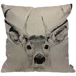 HGOD DESIGNS Cushion Cover Deer Elk Grey,Throw Pillow Case Home Decorative for Men/Women Living Room Bedroom Sofa Chair 18X18 Inch Pillowcase 45X45cm