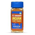 CRISTA Savoury Indian Curry Powder | Multipurpose Flavourful Blend | All Spices Powder | No Added Sugar | No Onion | No Garlic | Vegan | Zero added Colours, Fillers, Additives & Preservatives | 45 gms