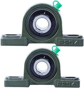 Donepart UCP204-12 Pillow Block Bearing, 3/4" 2 Hole Mount Flange Bearing, 3/4 inch Bore Bearing Bracket Unit, 2-Bolt Flange, Self Aligning Cast Iron Housing, Set Screw Locking Style Pillow Bearings