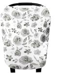 Copper Pearl Baby Car Seat Cover Canopy and Nursing Cover Multi-Use Stretchy 5 in 1 Gift"Rowan", 4.8 Ounces