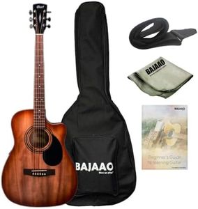 Cort AF500CE Standard Series Cutaway 6 String Electro Acoustic Guitar with Gig-Bag, Strap, Polishing Cloth & E-Book