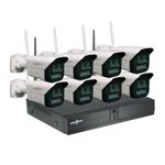 Active Pixel Wireless NVR kit | 3MP 8 Channel HD | Outdoor/Indoor | IR Vision | Wireless IP Security Cameras | Surveillance for Remote Area, Office use, Construction site, Home Surveillence