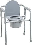 Drive Medical Steel Folding Bedside Commode