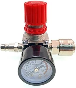 JZK 1/4" Regulador de presión de compresor de aire, regulador de presión neumático 1/4", válvula de control de presión con conexión de 140 psi 12 bar