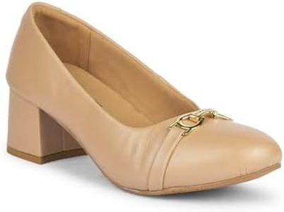 Hush Puppies Women Block Heel Ballerina - Beige (7Uk)