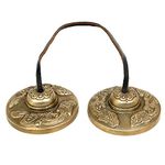 Ajuny Tibetan Tingsha Cymbals Bells Buddhist Meditation Yoga Bell Embossed With Dragons Manjira Instrument Spiritual Gift