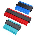 Taylor & Brown 3 Pack Plastic Metal Profile Copy Gauge Contour Gauge Duplicator Standard Wood Marking Tool Tiling Laminate Tiles General Tools contour duplicate gauge (6in+7in+11in, green+blue+red)