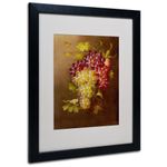 Trademark Fine Art Still Life with Grapes by Rio with Black Frame Artwork, 16 by 20-Inch