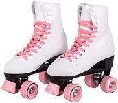 C SEVEN C7skates Quad Roller Skates | Retro Design (Candy Pink, Women's 8 / Men's 7)