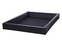 Double Softside Waterbed Frame Foam Safety Liner 4ft6 Black Bedroom SIMPLE