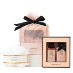 Kimirica "Nothing But Love Duo" Potli Diwali Gift Set for Family, Friends, Men & Women | Fragnance of Gardenia and Night Blooming Jasmine | Perfect Diwali,Anniversary, Birthday & Return gift set | Contains Shower gel, Body Lotion, Loofah and Resuable Potli