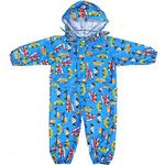 Toddler Rain Suit Baby Rain Suit with Hood Waterproof Coverall One Piece Rain Suit Kids (1-7 Years)