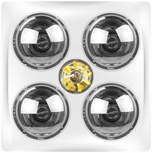 Modura Bathlux4 3-in-1 Bathroom Heater Fan Exhaust Light 4 x 275W Instant Heat (White)