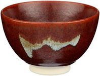 DoMatcha - Ceremonial Bowl, Traditional Ceramic Japanese Matcha Green Tea Chawan, Red Soul