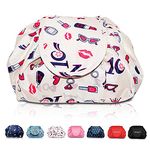 Lazy Drawstring Makeup Bags, Large Capacity Waterproof Travel Portable Cosmetic Bag Pouch Makeup Pouch Storage Organiser for Women Girl (Lipstick)