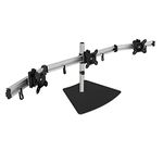 SIIG Premium Aluminum Triple Monitor Stand - Adjustable Height 3 Monitors 13" to 27" 17.6 lbs Each VESA 75 and 100 Compatible Full Motion (CE-MT2111-S1)