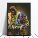 Xufan Biggie Hip Hop Rap Star Music Poster Wall Art Canvas Poster Home Decor Canvas Print Print On Canvas /50X75Cm-No Frame