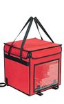 Stonkar Thermal Insulated Food Delivery Bag | Ecommerce Delivery Bag | Pizza and Ice Cream Delivery Bag (Red) 15"X15"X15" Inches.