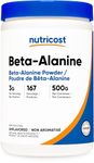 Nutricost Beta Alanine Powder (500 Grams) Unflavored - Pre-Workout Supplement, Non-GMO, Gluten-Free