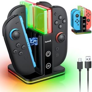 FASTSNAIL Switch Controller Charger for Nintendo Switch 2/1/OLED for Joycon