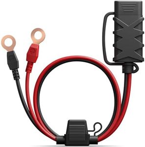 LOKITHOR Cable04 Battery Charger Cable M8 Eyelet Terminal Accessory, 16 AWG Smart Batteries Trickle Charger Cable with 5A Fuse and EC5 Adapter Fit for JC400 Battery Charger