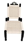 THE ROYAL CRAFTS Traditional handicrafts White Color Cotton Rope Wooden Folding Chair khatli bajot Stool mudda pidda Machi rajwadi Furniture Balcony Set